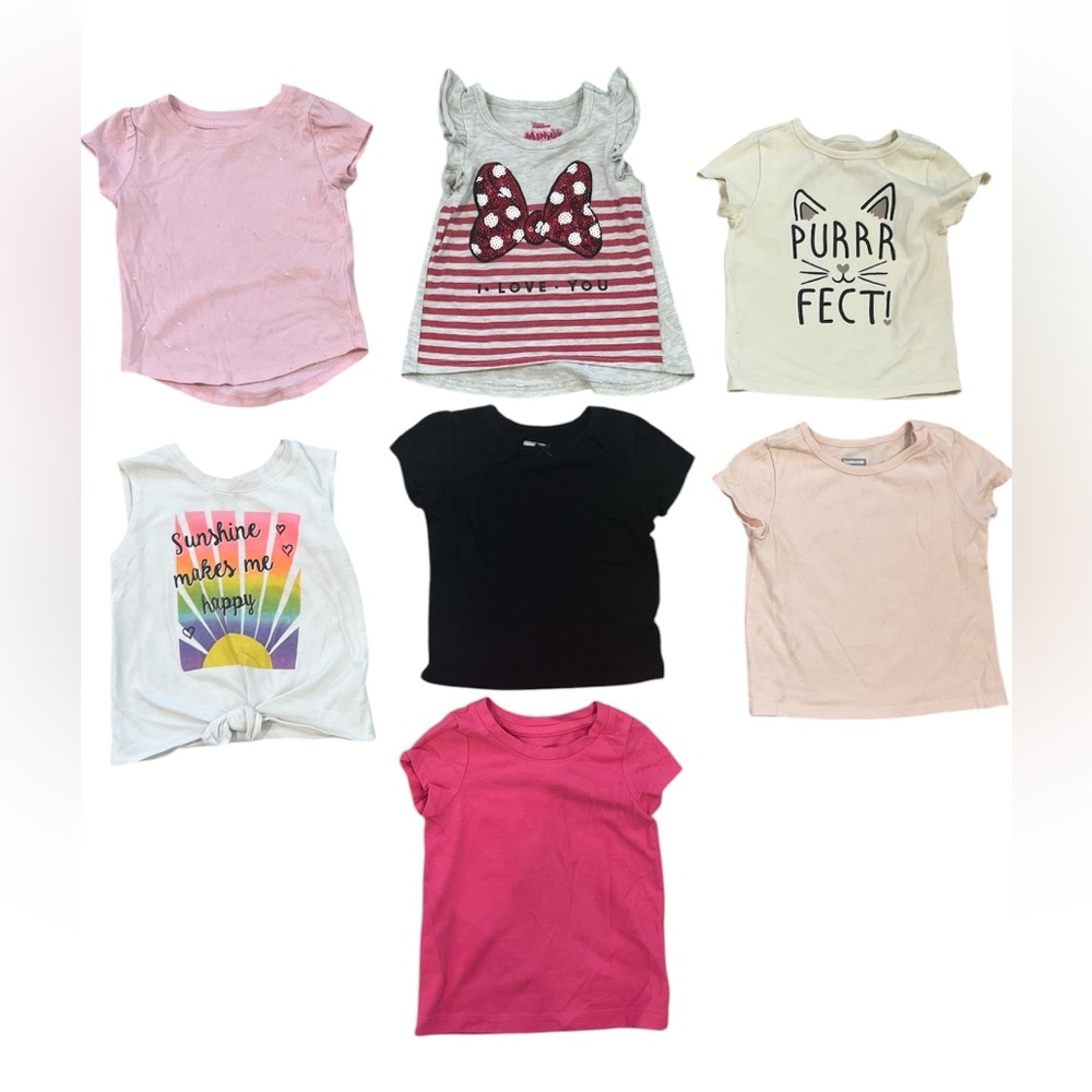Assorted Kids T-Shirts - Pink, Black, White